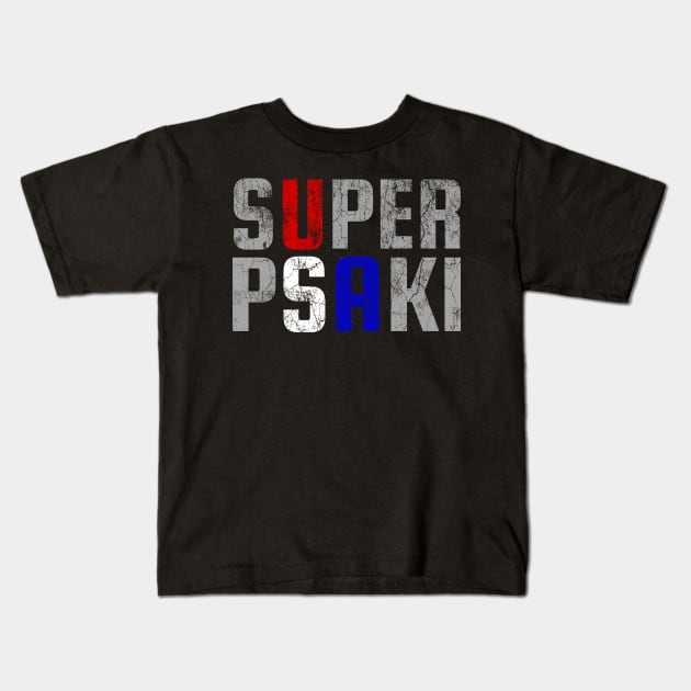 Jen Psaki - Super Psaki - Press Secretary - Biden Administraiton Kids T-Shirt by WonderWearCo 